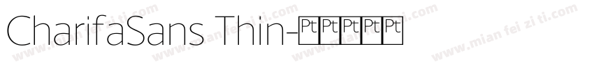 CharifaSans Thin字体转换